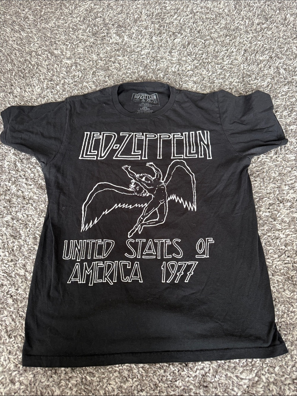 Led Zeppelin Black Graphic Short-Sleeve Tee